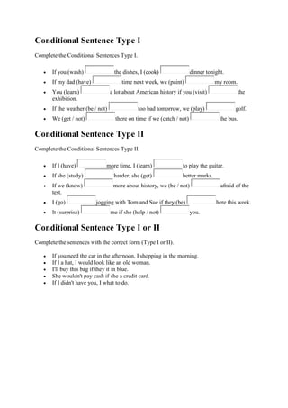 Conditional sentence type i copy | PDF