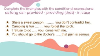 Conditionals and Other Expressions B2 Level | PDF