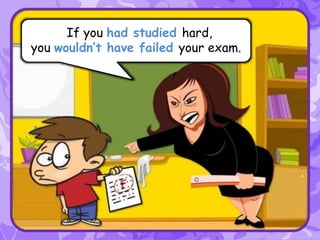 If you had studied hard,
you wouldn’t have failed your exam.
 