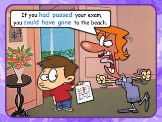 If you had passed your exam,
you could have gone to the beach.
 