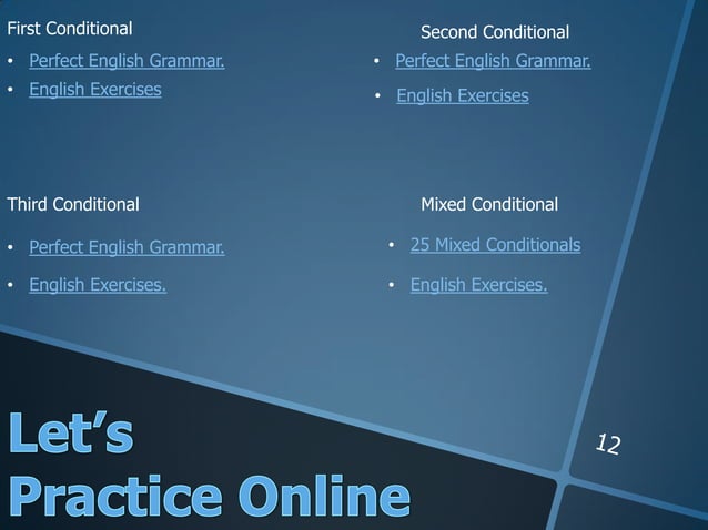 Conditionals slideshare | PPTX