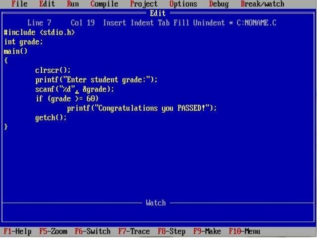 Conditional statement