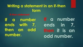 CONDITIONAL STATEMENT In Grade 8 for class discussion | PPTX