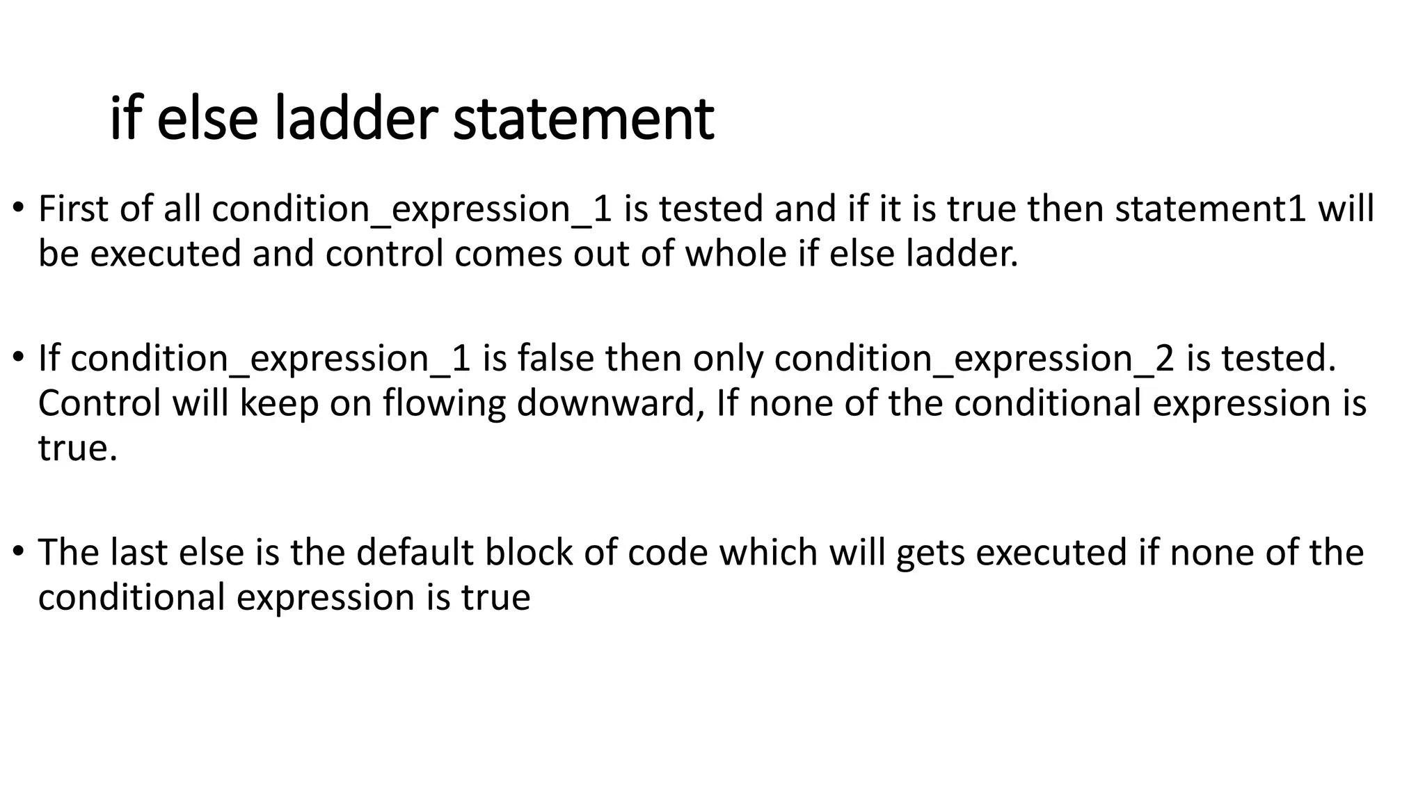 Conditional statement in c | PPTX