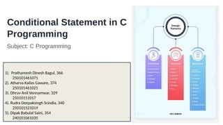 Conditional Statements For C Programming | PPTX