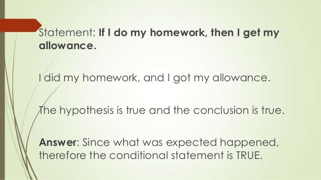 Logic Statements:Conditional statements