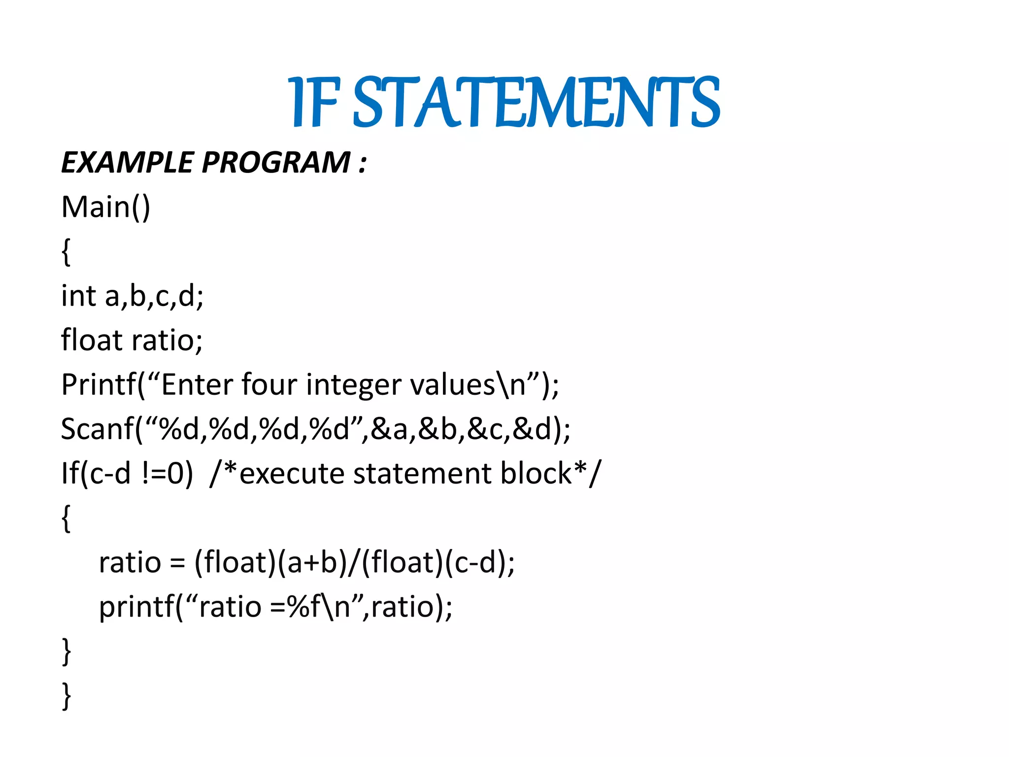 Conditional statements | PPTX