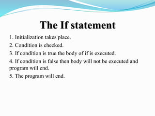 Conditional statements & Loops | PPT