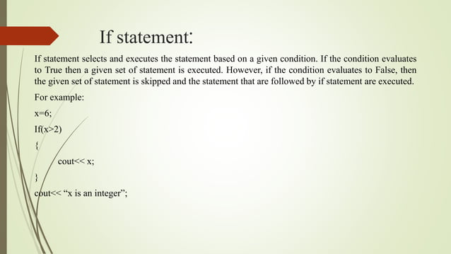 Conditional statements | PPT