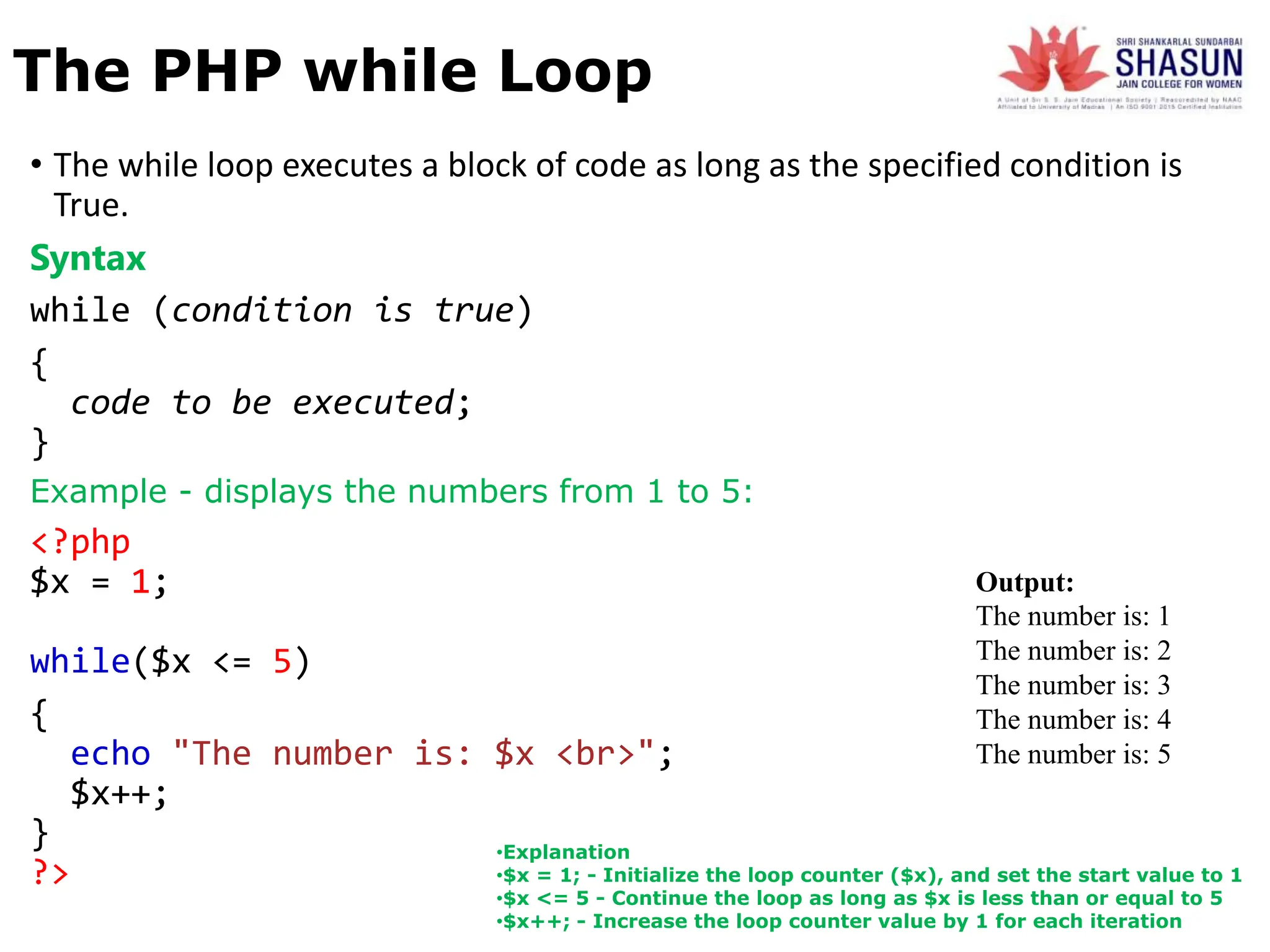 PHP CONDITIONAL STATEMENTS AND LOOPING.ppt