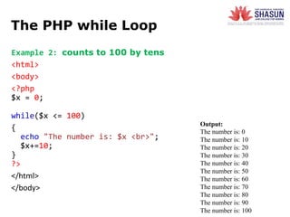 PHP CONDITIONAL STATEMENTS AND LOOPING.ppt
