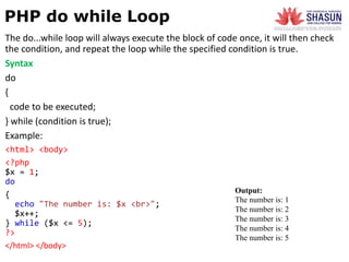 PHP CONDITIONAL STATEMENTS AND LOOPING.ppt