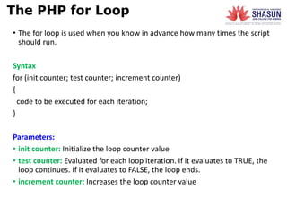PHP CONDITIONAL STATEMENTS AND LOOPING.ppt