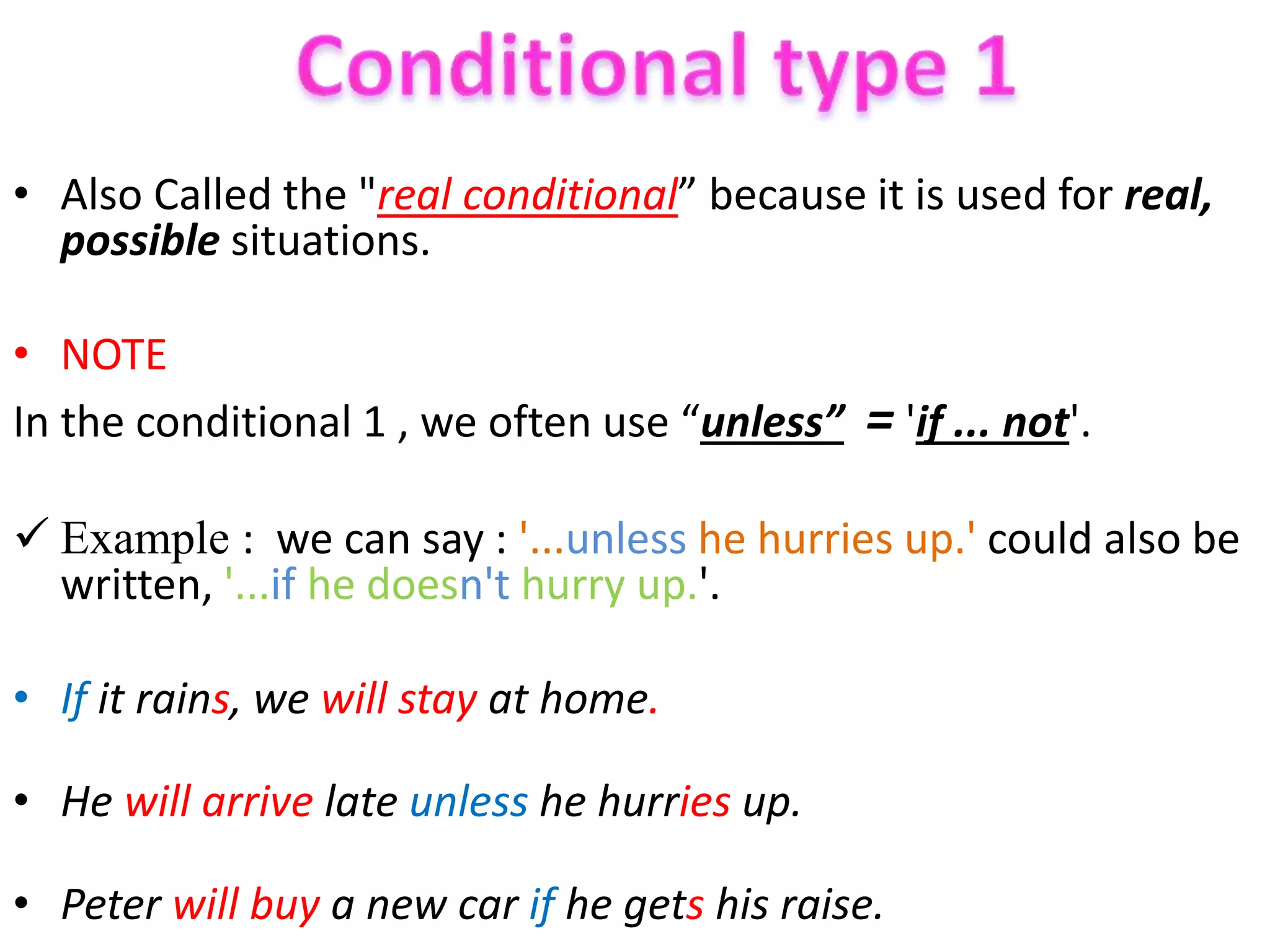 Conditional type Zeo, one, two and three 0, 1, 2 , 3 | PPTX