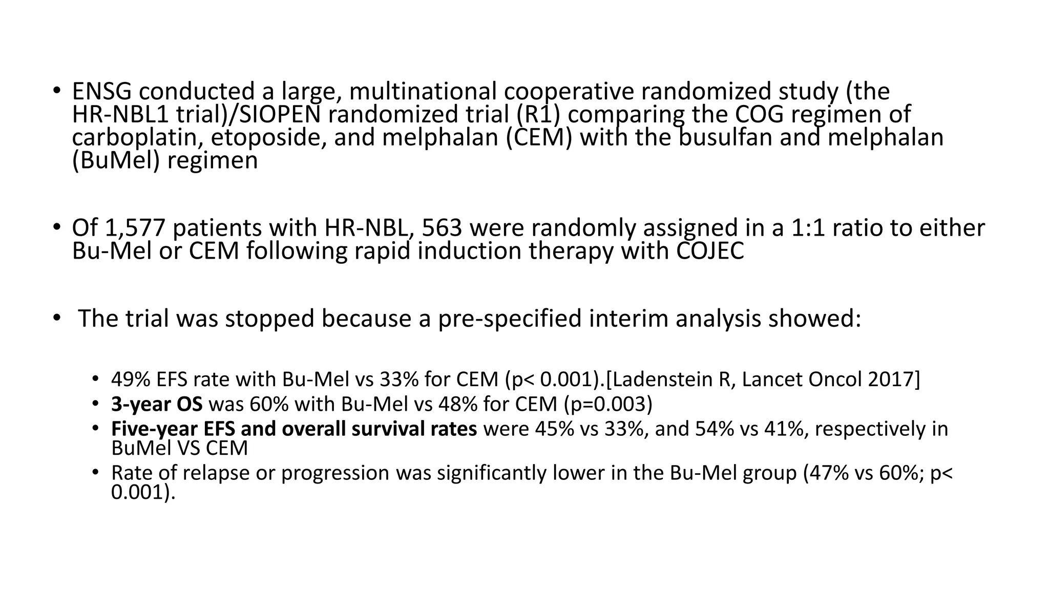 Conditioning regimens in NEUROBLASTOMA.pptx