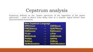 Condition monitoring spectrum and cepstrum analysis | PPTX