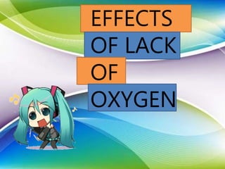 EFFECTS
OF LACK
OF
OXYGEN
 
