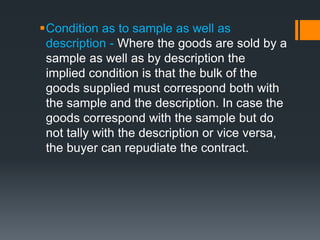 Conditions and warranties | PPTX