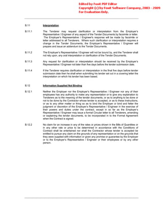 Conditions Of Contract