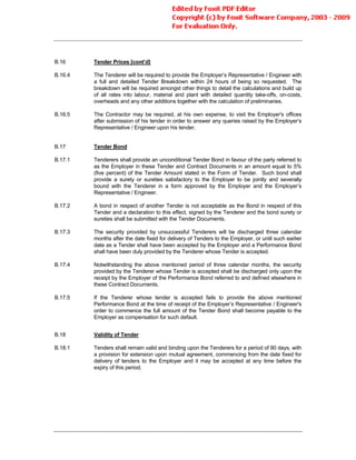 Conditions Of Contract