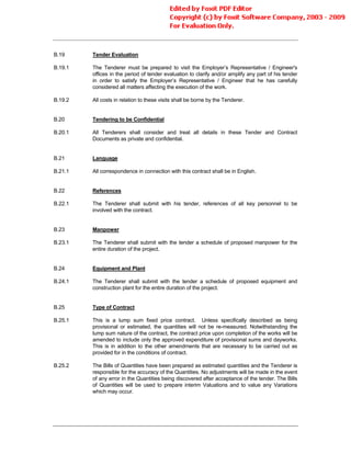 Conditions Of Contract