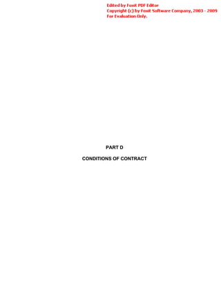 Conditions Of Contract