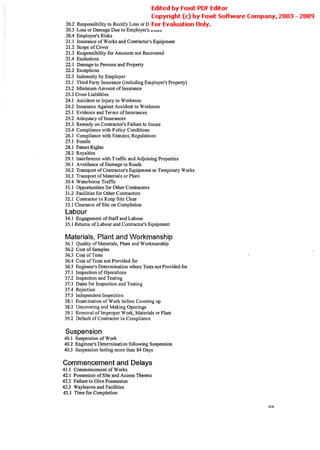 Conditions Of Contract