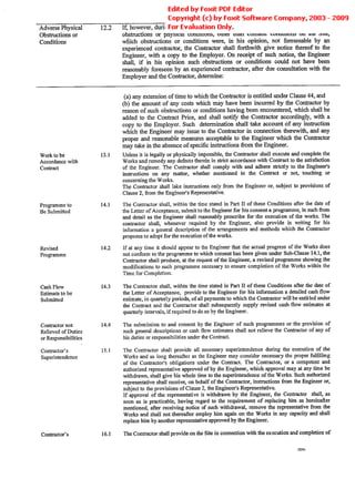 Conditions Of Contract