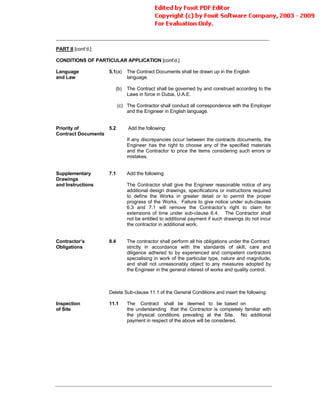 Conditions Of Contract