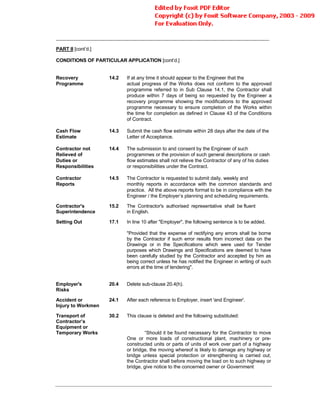 Conditions Of Contract