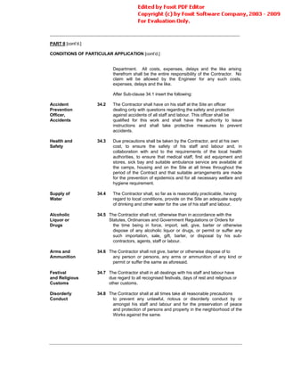 Conditions Of Contract