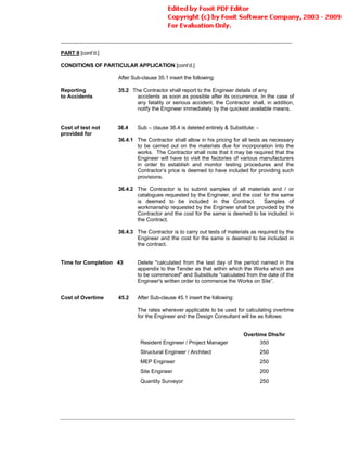 Conditions Of Contract