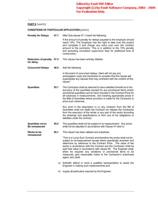 Conditions Of Contract