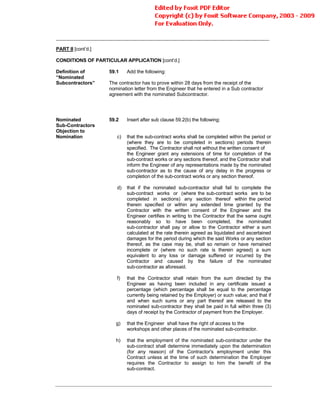 Conditions Of Contract