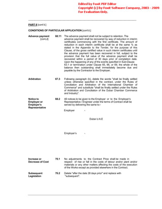 Conditions Of Contract