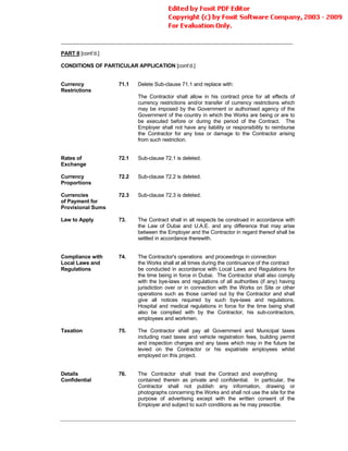 Conditions Of Contract