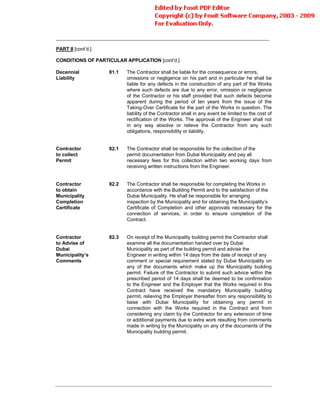 Conditions Of Contract