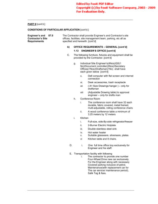 Conditions Of Contract