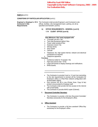 Conditions Of Contract