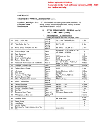 Conditions Of Contract