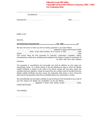 Conditions Of Contract