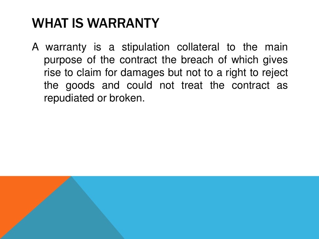 Condition & warranty