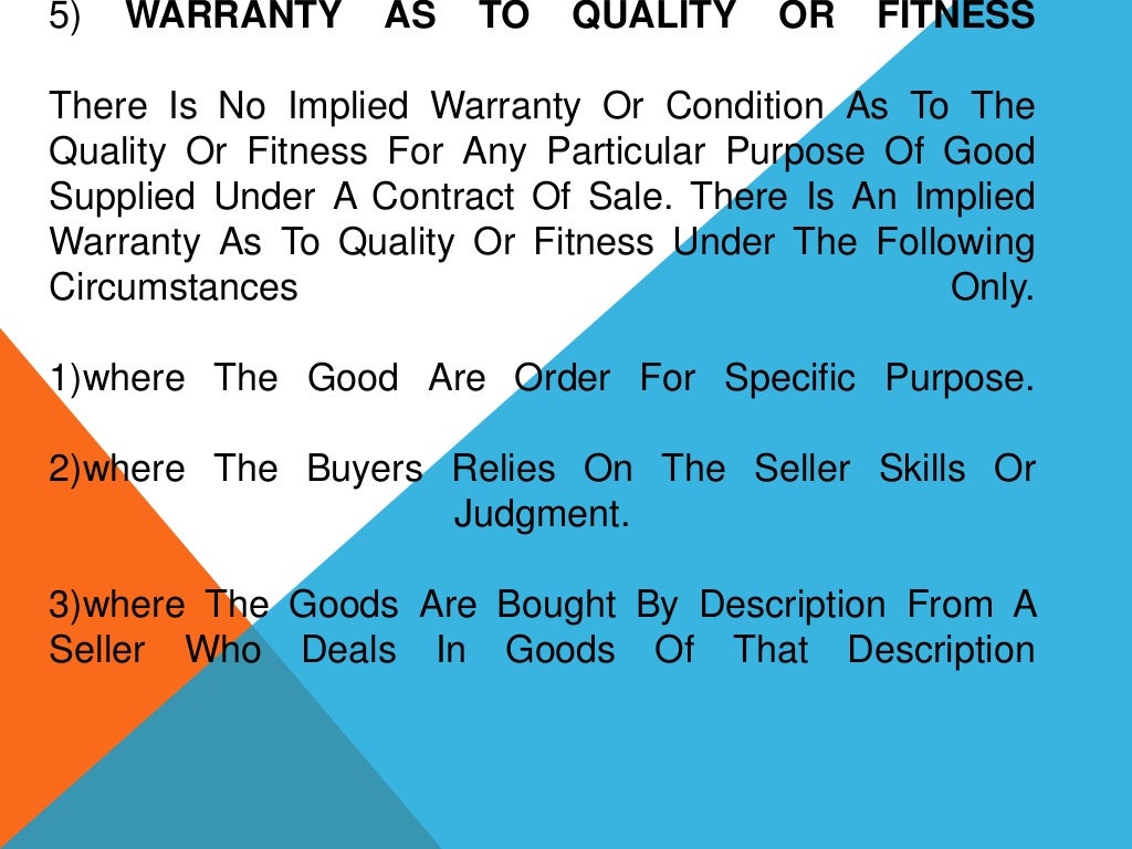 Condition & warranty