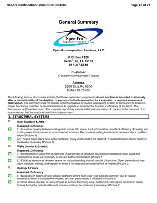 Condominium File Sample Condominium sample report | PDF