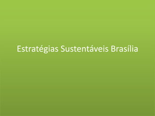 Paisagismo robusto sustentável Brasília : Princípios Norteadores continuação4. Criar um local diferenciadoPlano diretor, estrutura forte, arquitetura de qualidade, paisagismo robusto sustentável5. Criar uma qualidade de vida que diferencie BrasíliaEducação