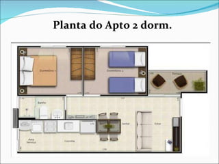 Planta do Apto 2 dorm. 