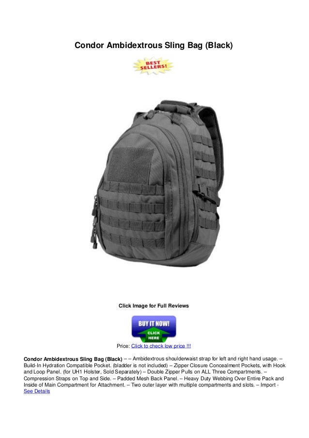 condor ambidextrous sling bag