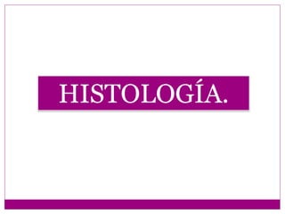 HISTOLOGÍA.
 