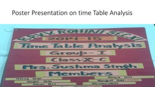 Poster Presentation on time Table Analysis
 