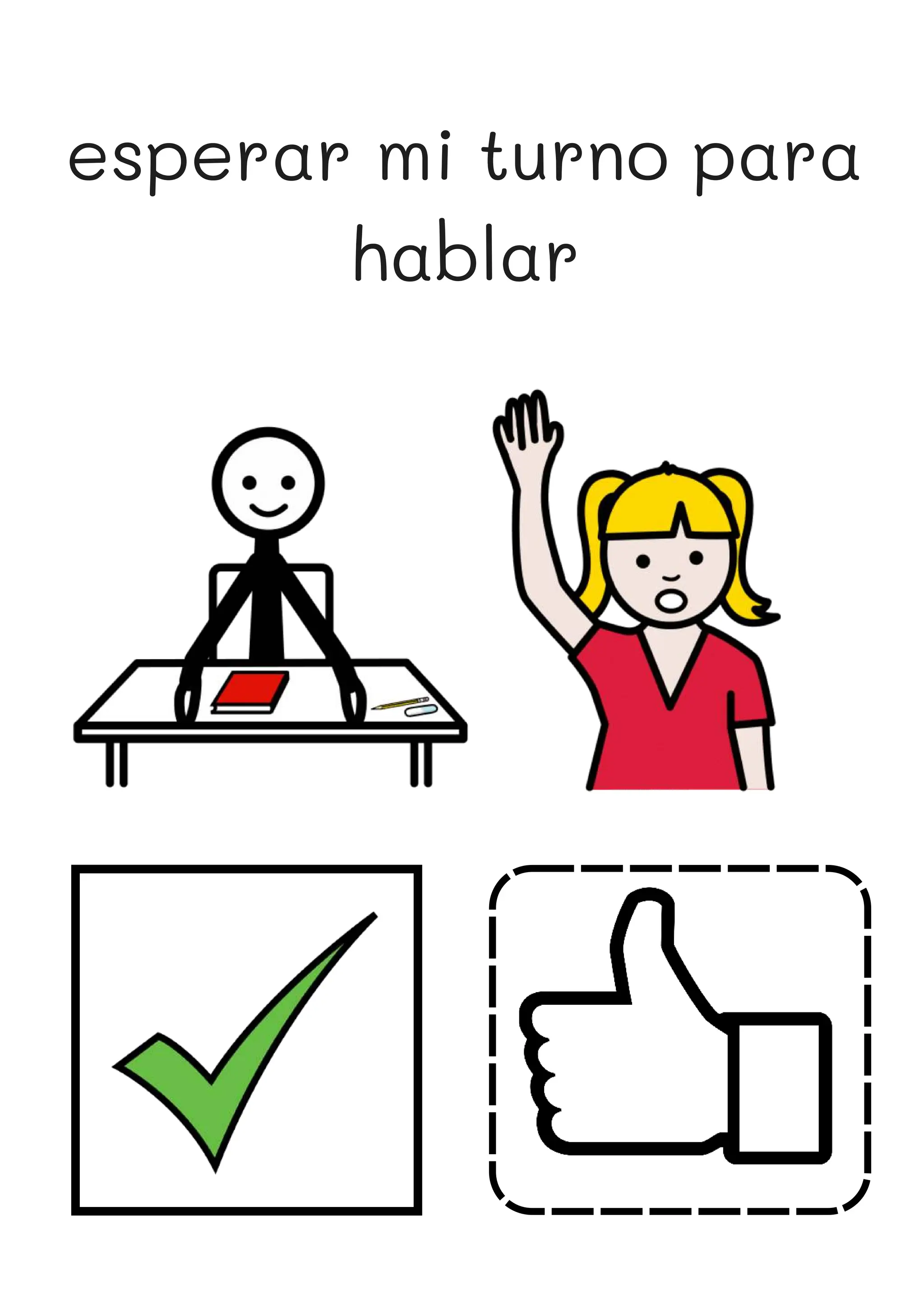 esperar mi turno para
hablar
 